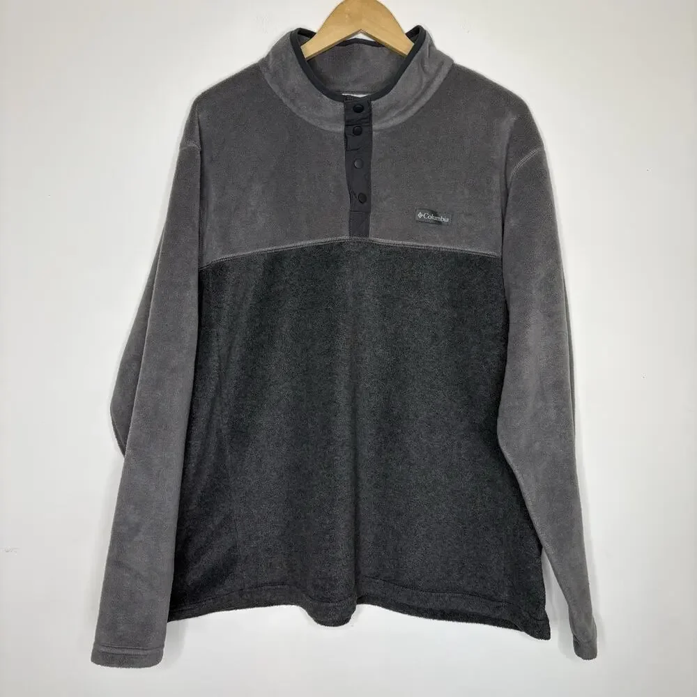 Columbia Mens Steens Mountain Half Snap Pullover‎ Fleece Sweater Gray Size XXL
